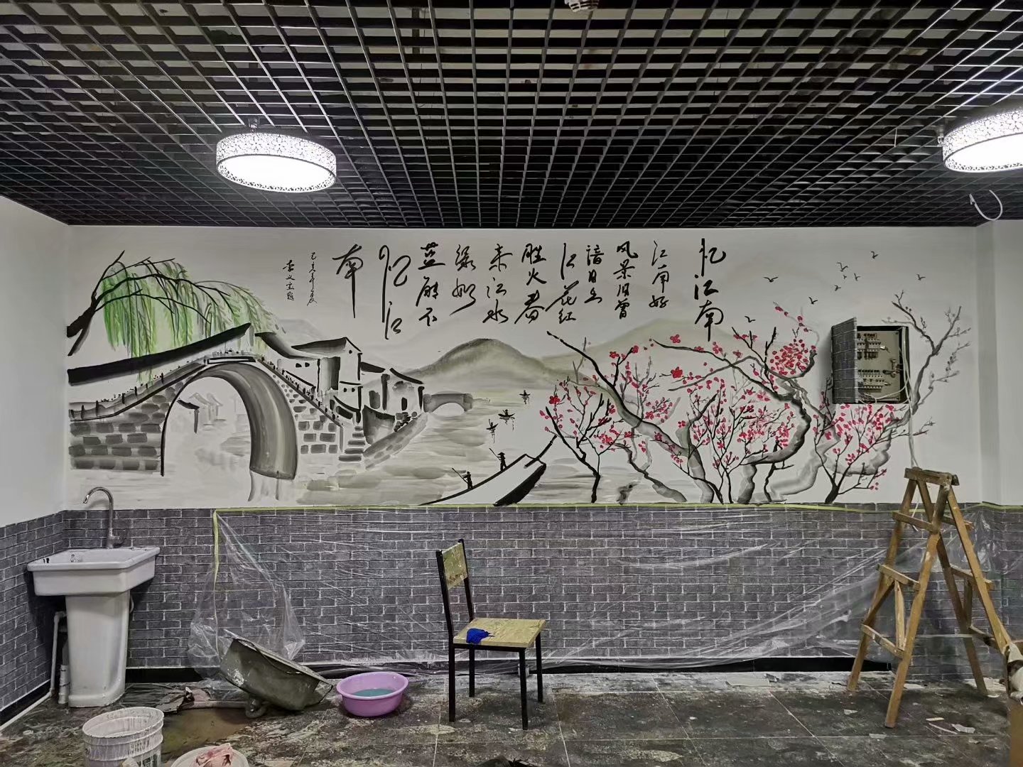 南昌餐厅手绘画,南昌画画涂鸦,南昌墙画彩绘,南昌墙体绘画公司